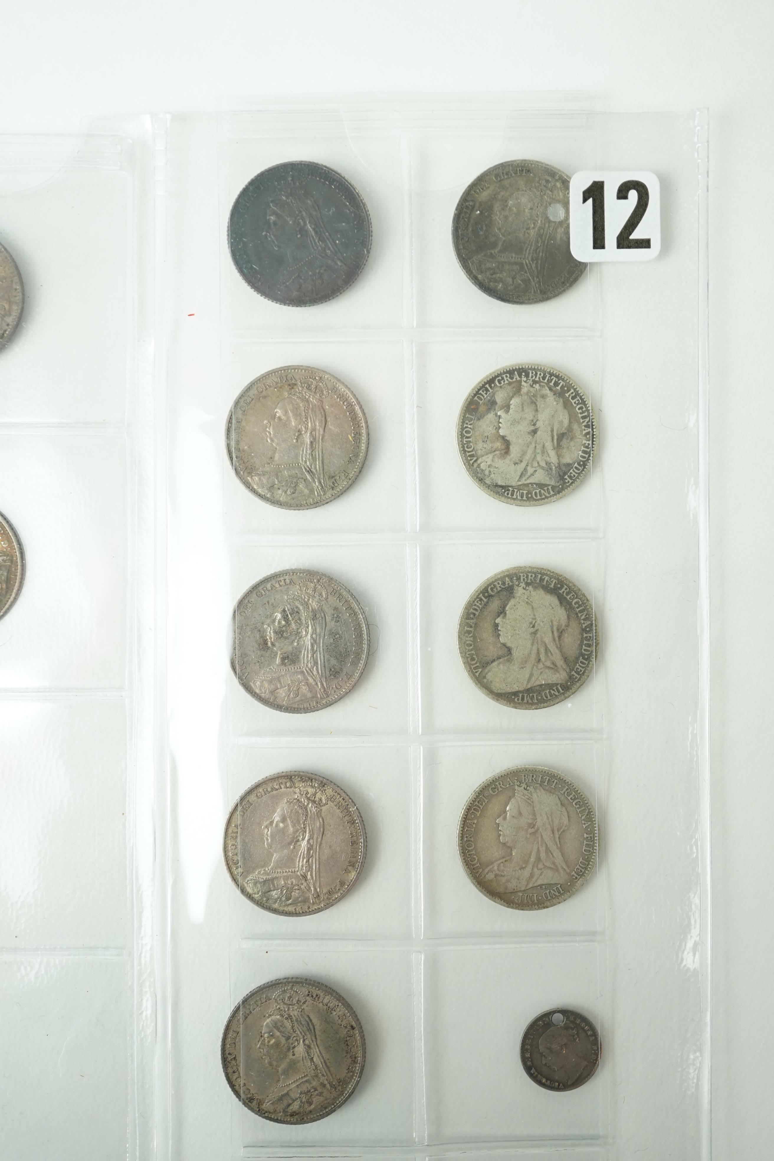 British coins, Victoria (1837-1901), halfcrown to halfpenny and various odd silver maundy 1d to 4d